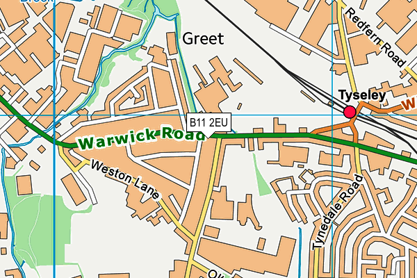 B11 2EU map - OS VectorMap District (Ordnance Survey) B11 2EU map - OS VectorMap District (Ordnance Survey)