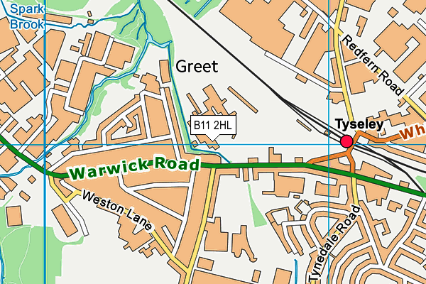 B11 2HL map - OS VectorMap District (Ordnance Survey) B11 2HL map - OS VectorMap District (Ordnance Survey)