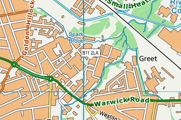 B11 2LA map - OS VectorMap District (Ordnance Survey) B11 2LA map - OS VectorMap District (Ordnance Survey)