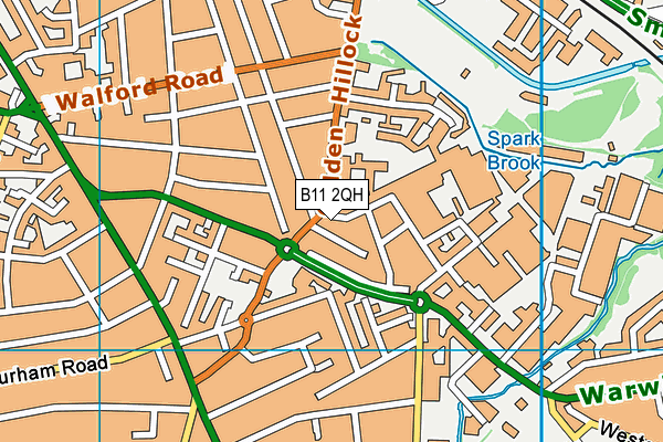 B11 2QH map - OS VectorMap District (Ordnance Survey) B11 2QH map - OS VectorMap District (Ordnance Survey)