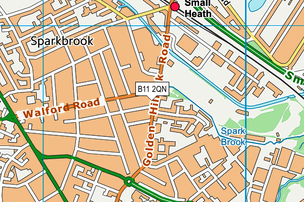 B11 2QN map - OS VectorMap District (Ordnance Survey) B11 2QN map - OS VectorMap District (Ordnance Survey)