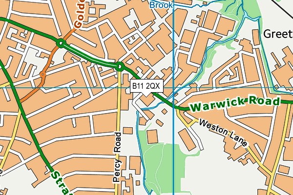 B11 2QX map - OS VectorMap District (Ordnance Survey) B11 2QX map - OS VectorMap District (Ordnance Survey)