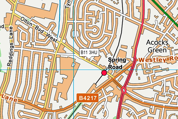 B11 3HU map - OS VectorMap District (Ordnance Survey) B11 3HU map - OS VectorMap District (Ordnance Survey)