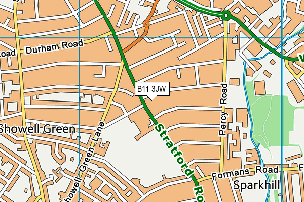 B11 3JW map - OS VectorMap District (Ordnance Survey) B11 3JW map - OS VectorMap District (Ordnance Survey)