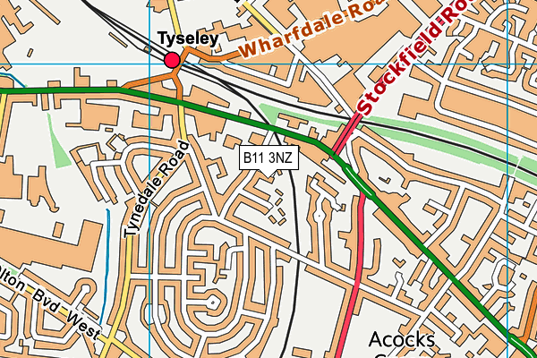 B11 3NZ map - OS VectorMap District (Ordnance Survey) B11 3NZ map - OS VectorMap District (Ordnance Survey)