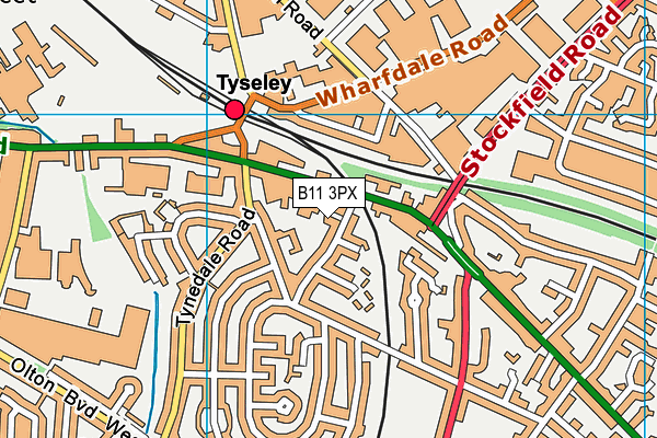 B11 3PX map - OS VectorMap District (Ordnance Survey) B11 3PX map - OS VectorMap District (Ordnance Survey)