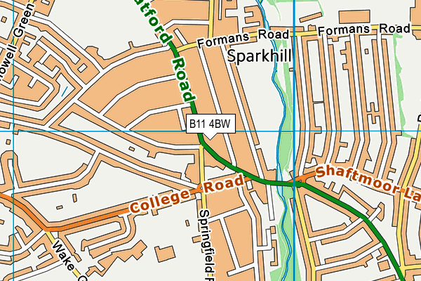 B11 4BW map - OS VectorMap District (Ordnance Survey) B11 4BW map - OS VectorMap District (Ordnance Survey)