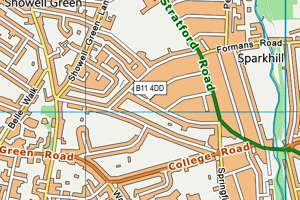 B11 4DD map - OS VectorMap District (Ordnance Survey) B11 4DD map - OS VectorMap District (Ordnance Survey)
