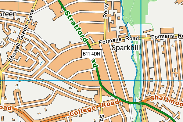 B11 4DN map - OS VectorMap District (Ordnance Survey) B11 4DN map - OS VectorMap District (Ordnance Survey)