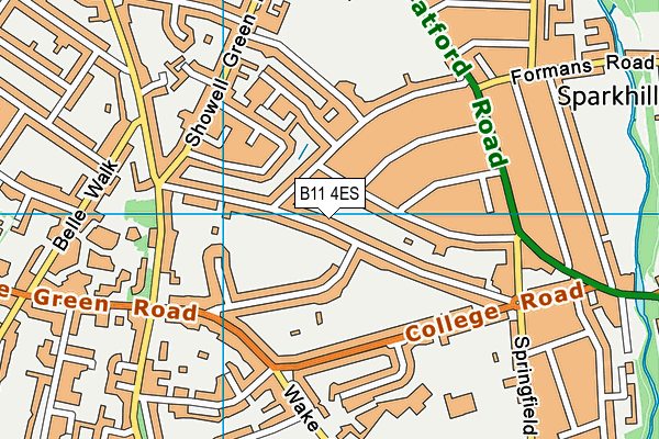 B11 4ES map - OS VectorMap District (Ordnance Survey) B11 4ES map - OS VectorMap District (Ordnance Survey)
