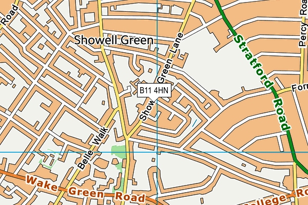 B11 4HN map - OS VectorMap District (Ordnance Survey) B11 4HN map - OS VectorMap District (Ordnance Survey)