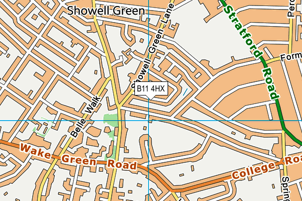 B11 4HX map - OS VectorMap District (Ordnance Survey) B11 4HX map - OS VectorMap District (Ordnance Survey)