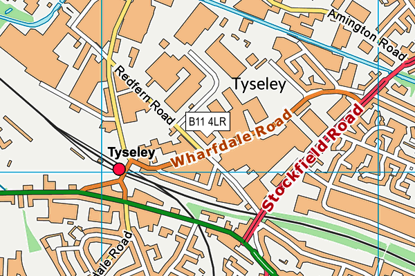 B11 4LR map - OS VectorMap District (Ordnance Survey) B11 4LR map - OS VectorMap District (Ordnance Survey)