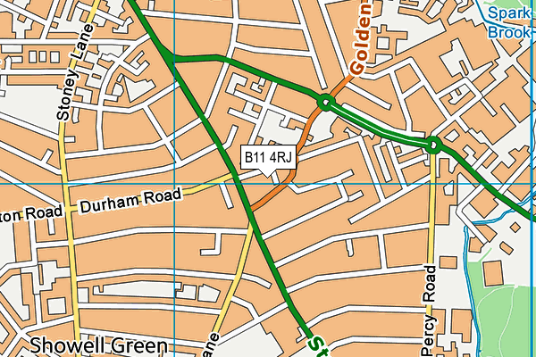 B11 4RJ map - OS VectorMap District (Ordnance Survey) B11 4RJ map - OS VectorMap District (Ordnance Survey)