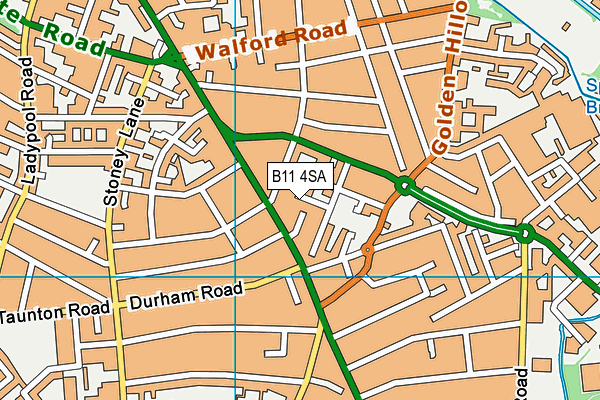 B11 4SA map - OS VectorMap District (Ordnance Survey) B11 4SA map - OS VectorMap District (Ordnance Survey)