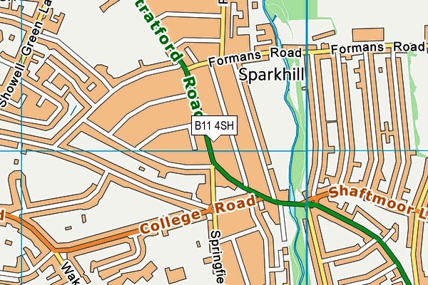 B11 4SH map - OS VectorMap District (Ordnance Survey) B11 4SH map - OS VectorMap District (Ordnance Survey)
