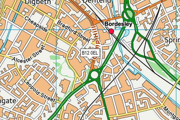 B12 0EL map - OS VectorMap District (Ordnance Survey) B12 0EL map - OS VectorMap District (Ordnance Survey)