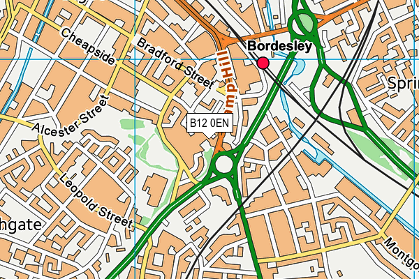 B12 0EN map - OS VectorMap District (Ordnance Survey) B12 0EN map - OS VectorMap District (Ordnance Survey)