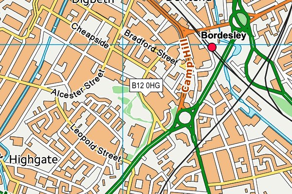 B12 0HG map - OS VectorMap District (Ordnance Survey) B12 0HG map - OS VectorMap District (Ordnance Survey)