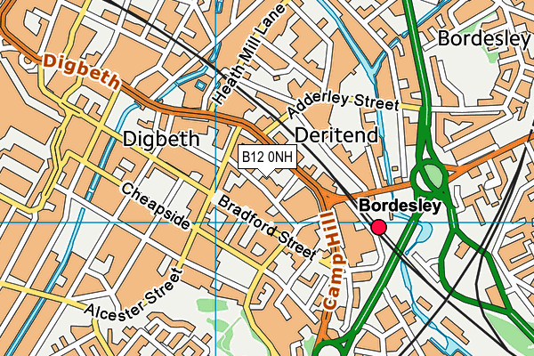 B12 0NH map - OS VectorMap District (Ordnance Survey) B12 0NH map - OS VectorMap District (Ordnance Survey)