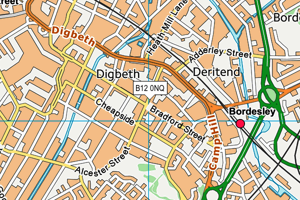 B12 0NQ map - OS VectorMap District (Ordnance Survey) B12 0NQ map - OS VectorMap District (Ordnance Survey)