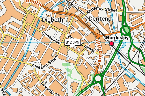 B12 0PN map - OS VectorMap District (Ordnance Survey) B12 0PN map - OS VectorMap District (Ordnance Survey)
