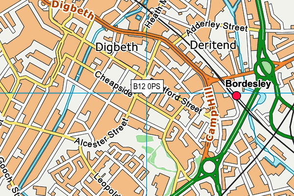 B12 0PS map - OS VectorMap District (Ordnance Survey) B12 0PS map - OS VectorMap District (Ordnance Survey)