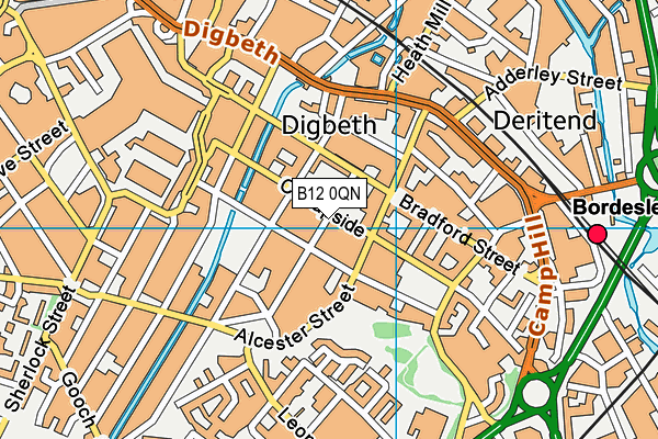 B12 0QN map - OS VectorMap District (Ordnance Survey) B12 0QN map - OS VectorMap District (Ordnance Survey)