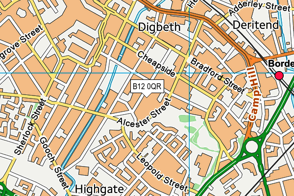 B12 0QR map - OS VectorMap District (Ordnance Survey) B12 0QR map - OS VectorMap District (Ordnance Survey)