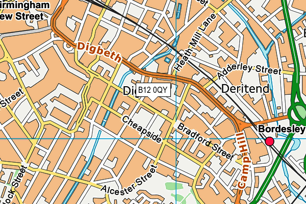 B12 0QY map - OS VectorMap District (Ordnance Survey) B12 0QY map - OS VectorMap District (Ordnance Survey)