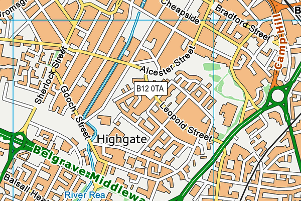 B12 0TA map - OS VectorMap District (Ordnance Survey) B12 0TA map - OS VectorMap District (Ordnance Survey)