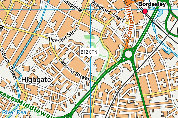 B12 0TN map - OS VectorMap District (Ordnance Survey) B12 0TN map - OS VectorMap District (Ordnance Survey)