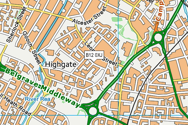 B12 0XJ map - OS VectorMap District (Ordnance Survey) B12 0XJ map - OS VectorMap District (Ordnance Survey)