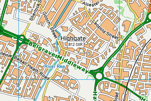B12 0XR map - OS VectorMap District (Ordnance Survey) B12 0XR map - OS VectorMap District (Ordnance Survey)