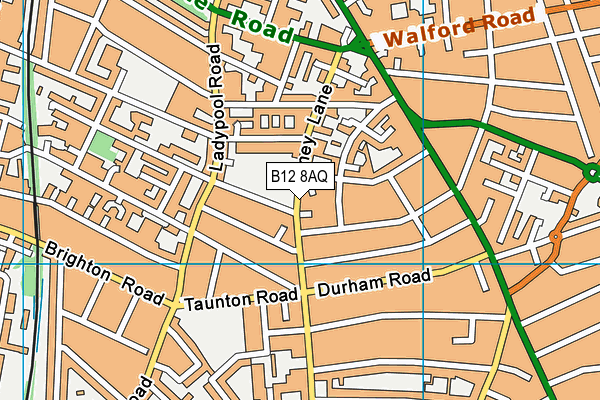 B12 8AQ map - OS VectorMap District (Ordnance Survey) B12 8AQ map - OS VectorMap District (Ordnance Survey)