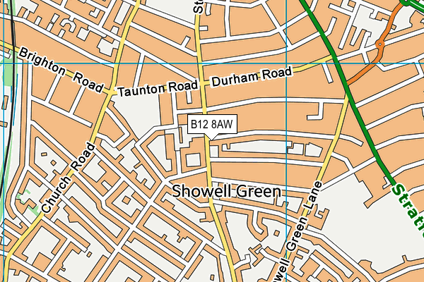 B12 8AW map - OS VectorMap District (Ordnance Survey) B12 8AW map - OS VectorMap District (Ordnance Survey)