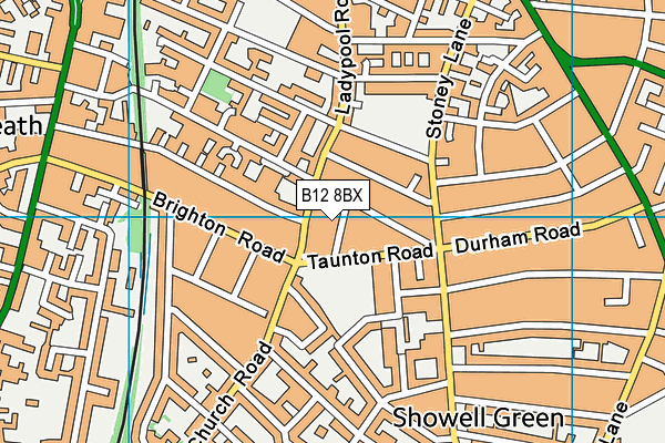 B12 8BX map - OS VectorMap District (Ordnance Survey) B12 8BX map - OS VectorMap District (Ordnance Survey)