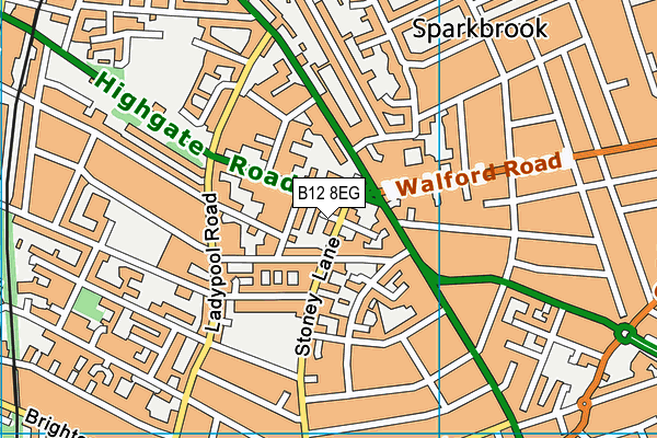 B12 8EG map - OS VectorMap District (Ordnance Survey) B12 8EG map - OS VectorMap District (Ordnance Survey)