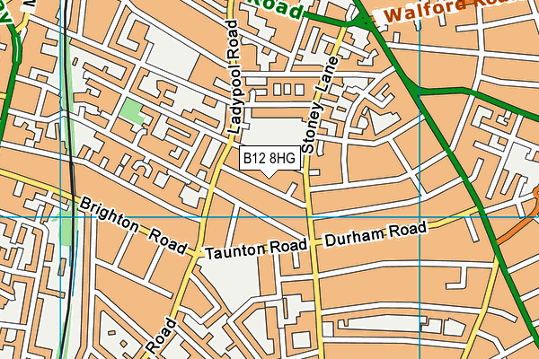 B12 8HG map - OS VectorMap District (Ordnance Survey) B12 8HG map - OS VectorMap District (Ordnance Survey)