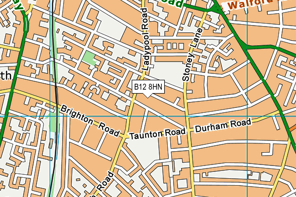 B12 8HN map - OS VectorMap District (Ordnance Survey) B12 8HN map - OS VectorMap District (Ordnance Survey)