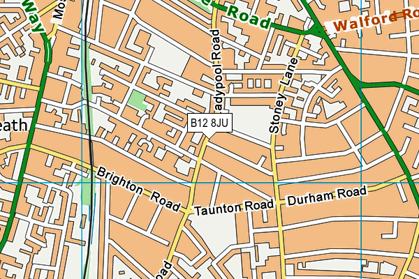 B12 8JU map - OS VectorMap District (Ordnance Survey) B12 8JU map - OS VectorMap District (Ordnance Survey)