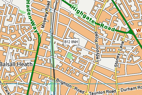 B12 8NH map - OS VectorMap District (Ordnance Survey) B12 8NH map - OS VectorMap District (Ordnance Survey)