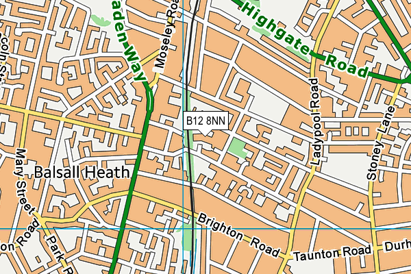 B12 8NN map - OS VectorMap District (Ordnance Survey) B12 8NN map - OS VectorMap District (Ordnance Survey)