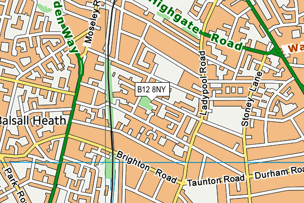 B12 8NY map - OS VectorMap District (Ordnance Survey) B12 8NY map - OS VectorMap District (Ordnance Survey)