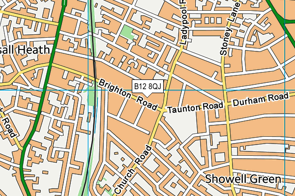 B12 8QJ map - OS VectorMap District (Ordnance Survey) B12 8QJ map - OS VectorMap District (Ordnance Survey)