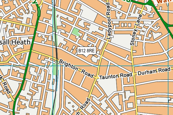 B12 8RE map - OS VectorMap District (Ordnance Survey) B12 8RE map - OS VectorMap District (Ordnance Survey)