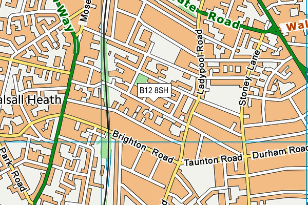 B12 8SH map - OS VectorMap District (Ordnance Survey) B12 8SH map - OS VectorMap District (Ordnance Survey)