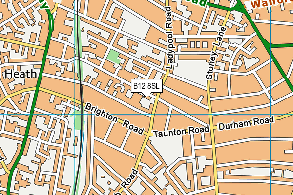 B12 8SL map - OS VectorMap District (Ordnance Survey) B12 8SL map - OS VectorMap District (Ordnance Survey)