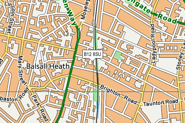 B12 8SU map - OS VectorMap District (Ordnance Survey) B12 8SU map - OS VectorMap District (Ordnance Survey)