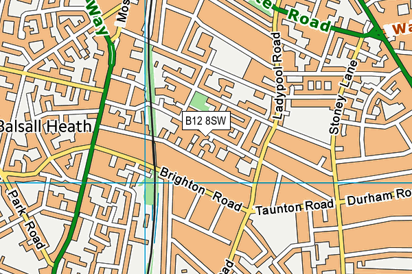 B12 8SW map - OS VectorMap District (Ordnance Survey) B12 8SW map - OS VectorMap District (Ordnance Survey)